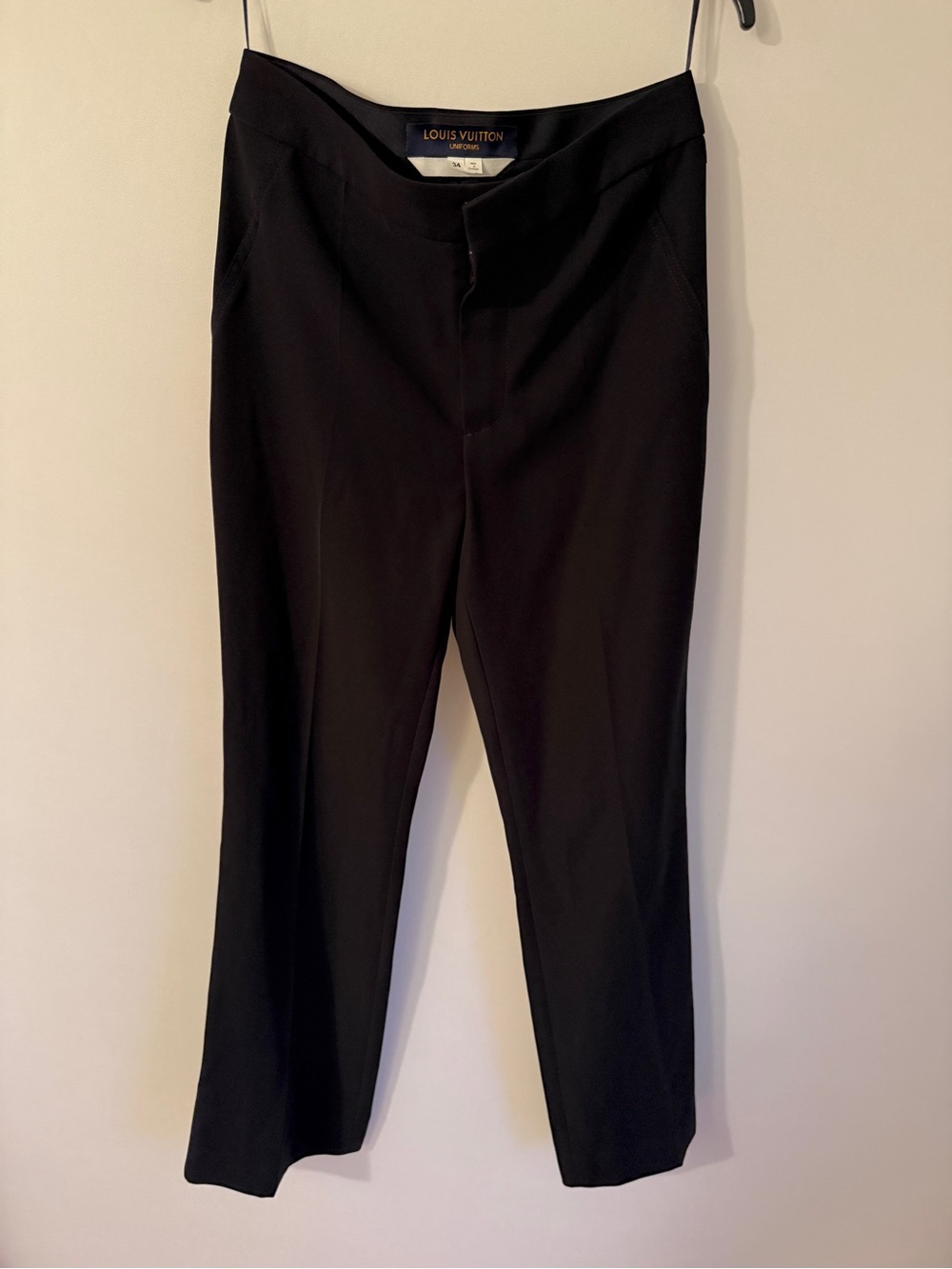 LOUIS VUITTON UNIFORM Black Dress Pants - Size 34 - Great Condition
